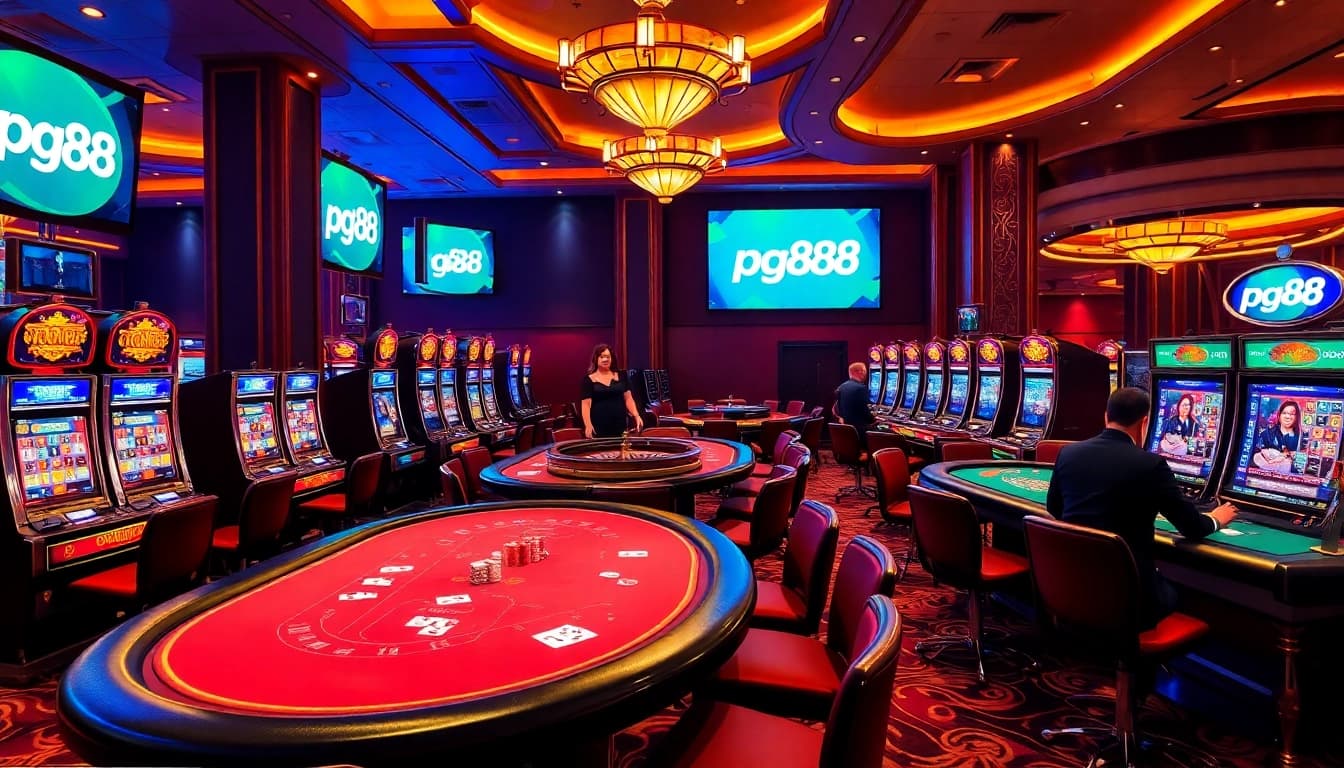 Experience thrilling gambling at pg88 with vibrant casino tables and exciting games.