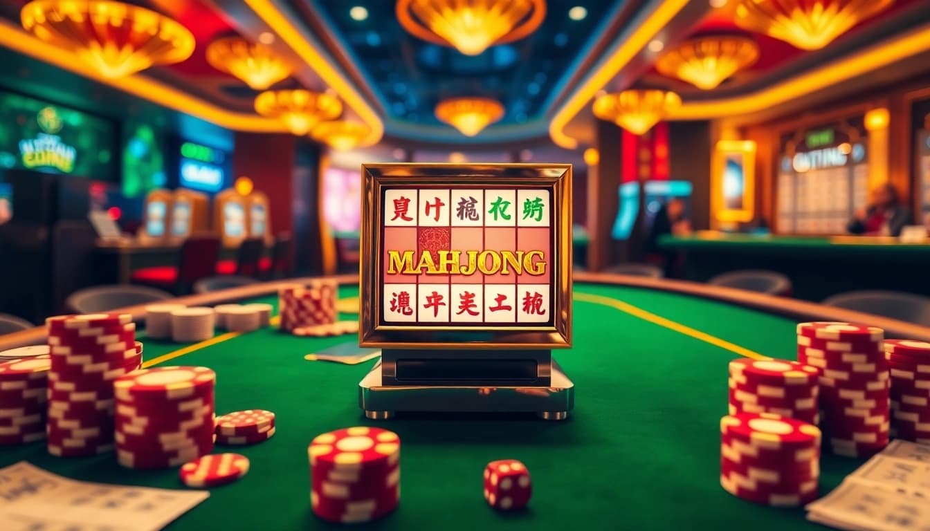 Rasakan kegembiraan slot Mahjong dengan aksi mesin yang dinamis dan suasana kasino.