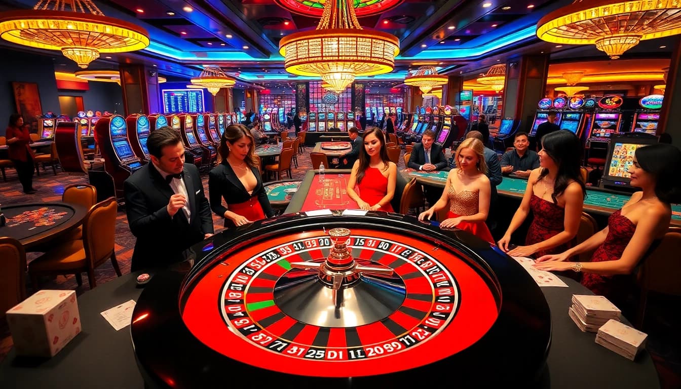 Engage with fun88's thrilling casino experience as players immerse themselves in excitement at a roulette table.