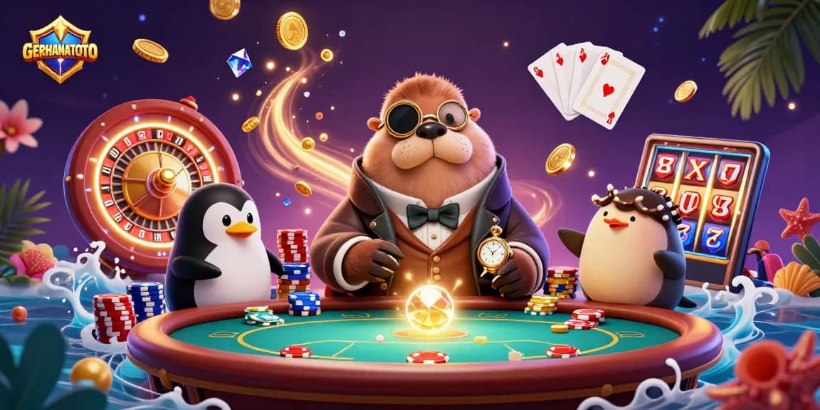 GERHANATOTO menampilkan suasana poker bawah laut yang menarik dengan karakter hewan, permainan yang memukau.