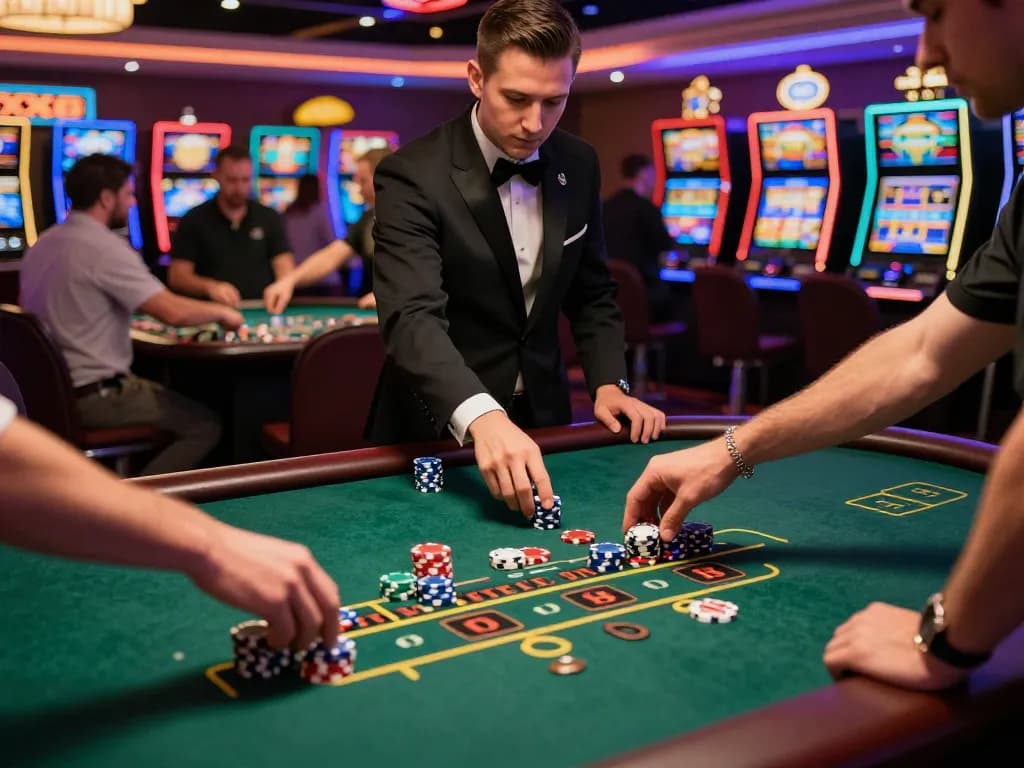 Players engaging in exciting blackjack gameplay at XX88 casino, showcasing strategic betting and vibrant atmosphere.