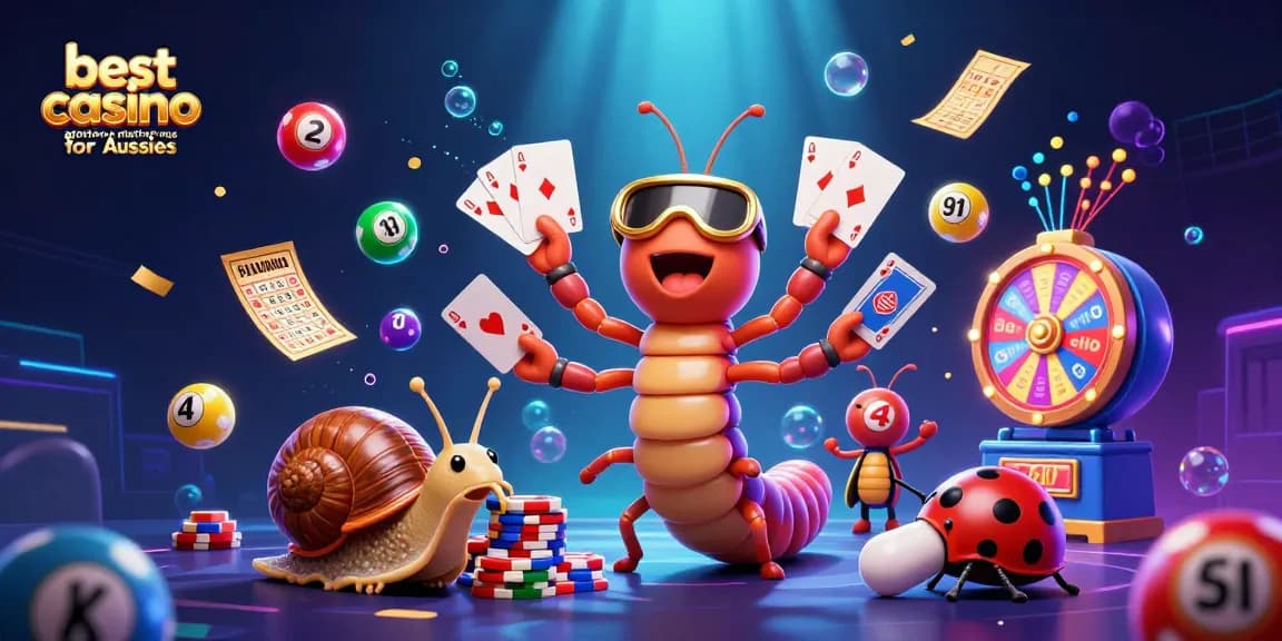 Experience fast payouts with the best casino platforms for Aussies in this vibrant 3D scene filled with excitement.