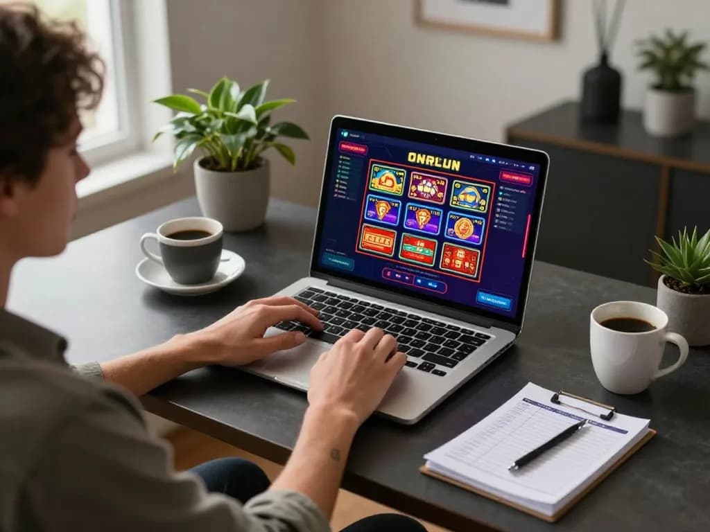 Engaging online gaming experience at home with agenslot188 slots interface displayed