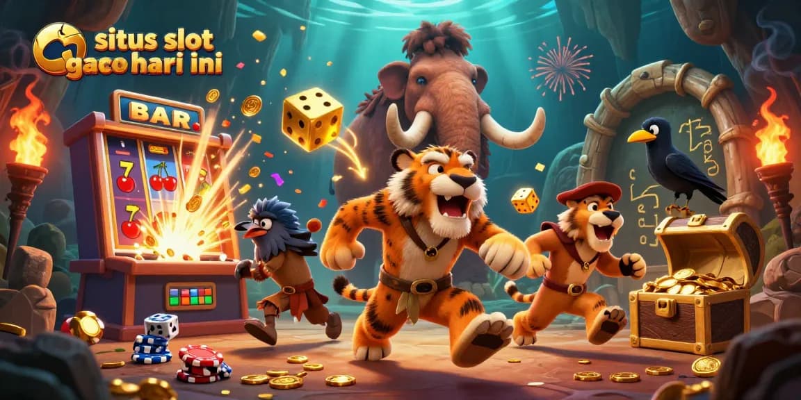 Play thrilling games at situs slot gacor hari ini featuring an epic cartoon casino scene.