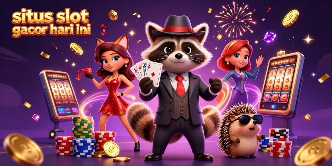 Experience the excitement of situs slot gacor hari ini with a winning royal flush hand and dynamic casino elements!