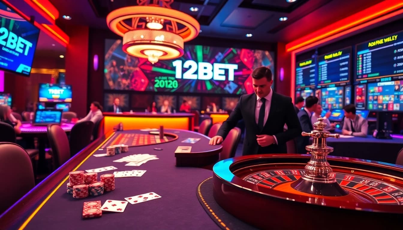 Experience the excitement of 12BET with vibrant casino elements and interactive gaming experiences.