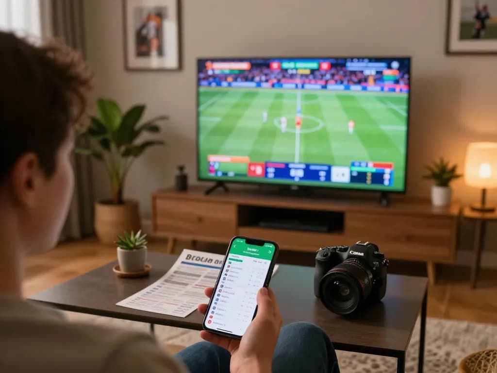 Engaging in live sports betting with the bsport app while watching a game at home