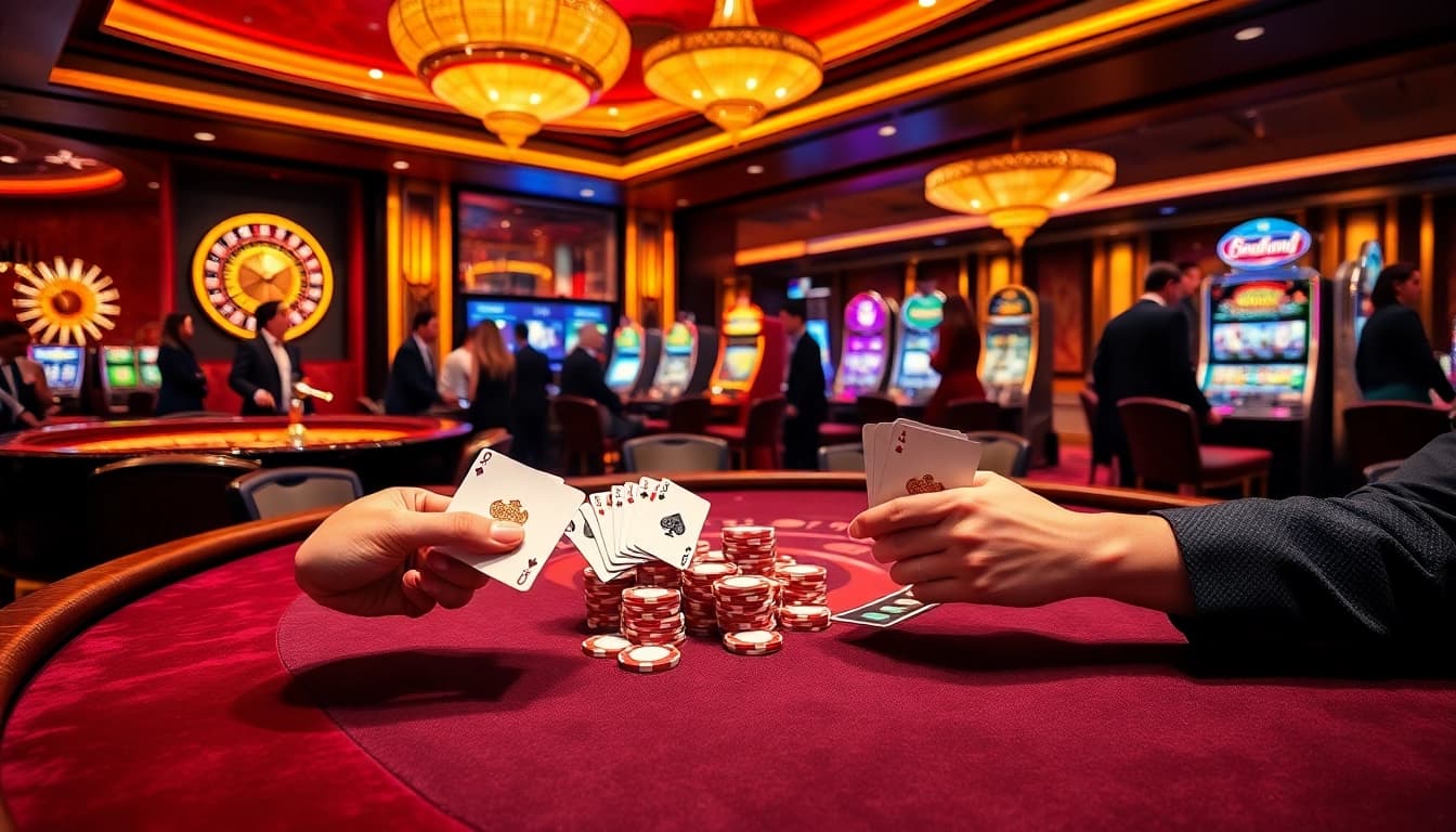 Experience thrilling blackjack action at j88 casino, with vibrant roulette and exciting slot machines.