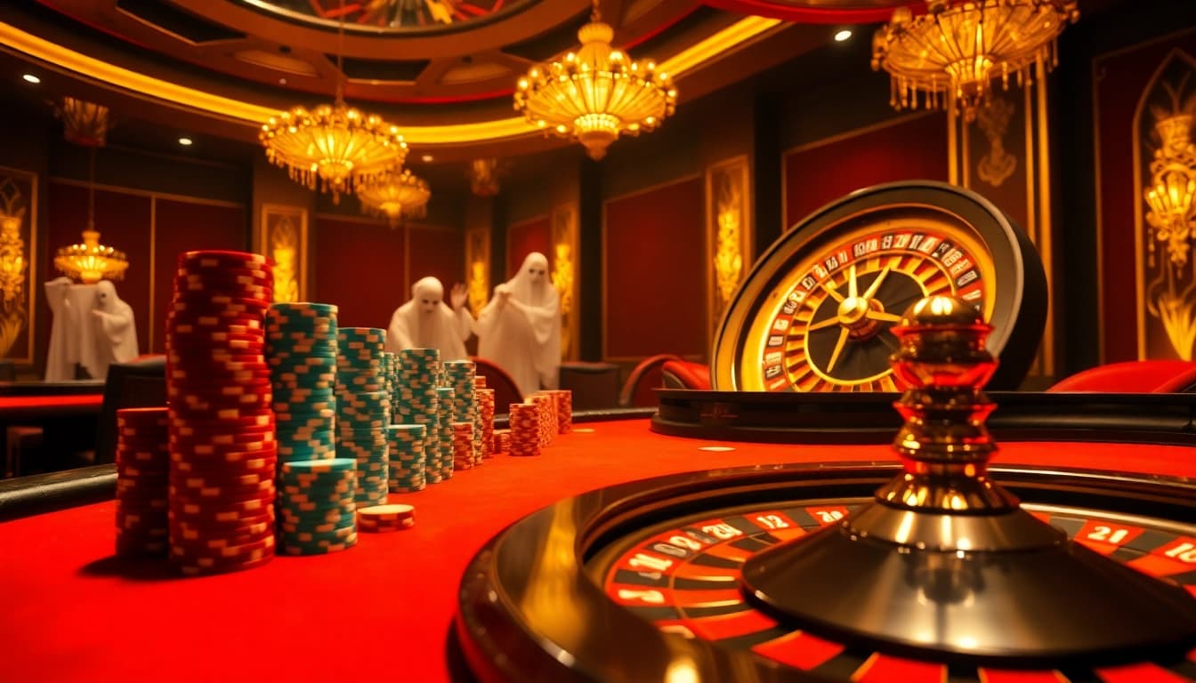 Engaging gamblers with exciting Truyện ma-themed casino experiences featuring cards and roulette.