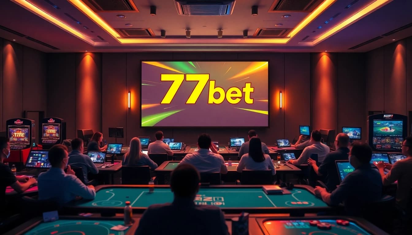 Experience the excitement of 77bet's engaging online gambling platform with vibrant games and community.