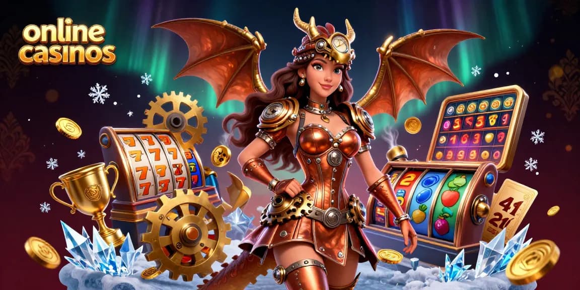 Experience thrilling wins at online casinos with a fantasy realm featuring slots and characters.