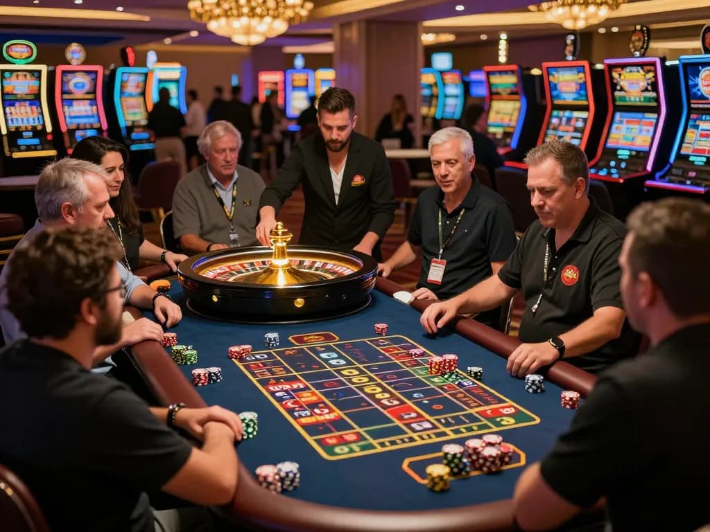 Experience exhilarating gameplay at F168's roulette table with engaging players and inviting casino ambiance