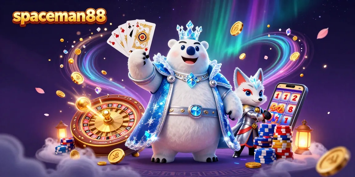 Engage in thrilling adventures with spaceman88's vibrant casino scene featuring magical characters.
