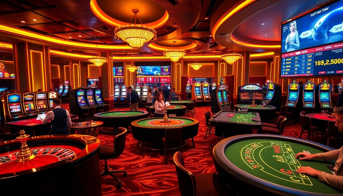 Experience thrilling gaming action at https://s8mx.com/ featuring poker tables and vibrant slot machines.