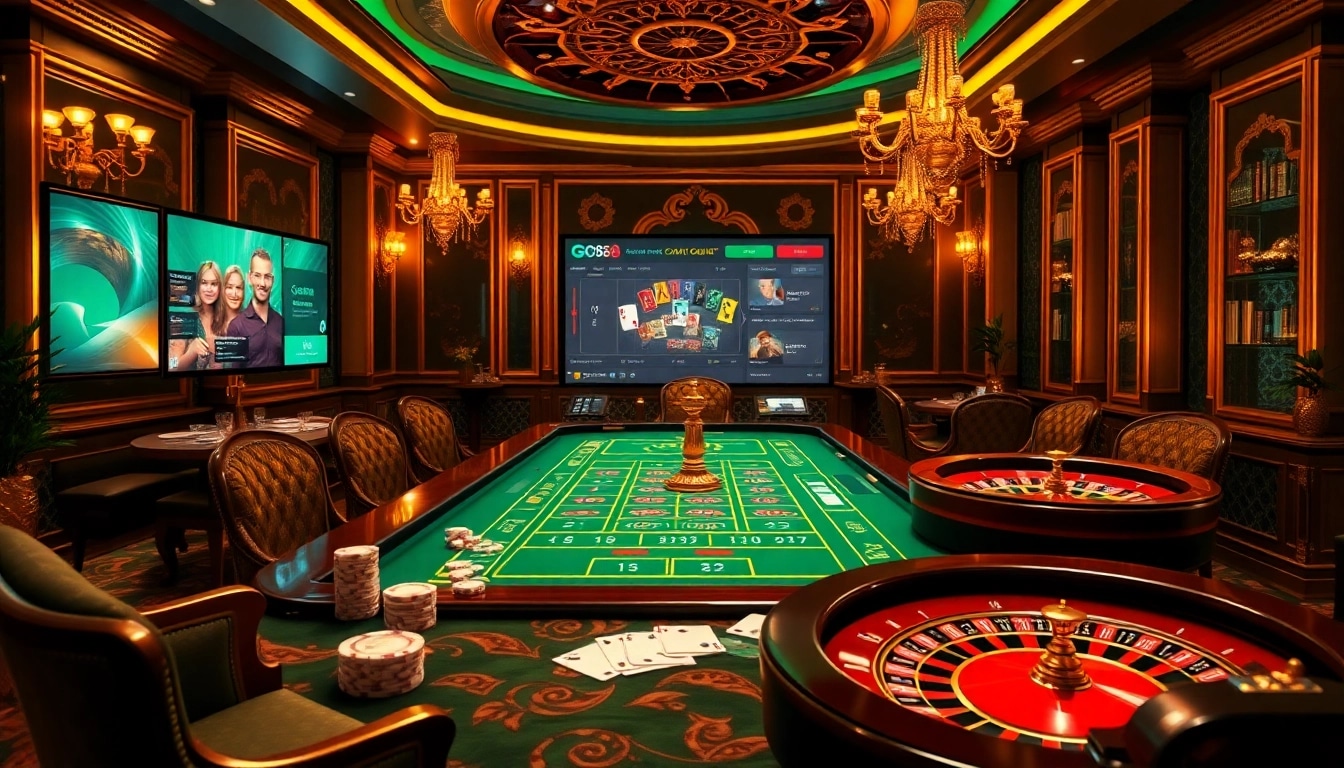 Experience the excitement at Cổng Game GO88 with vibrant casino visuals and high-stakes action.