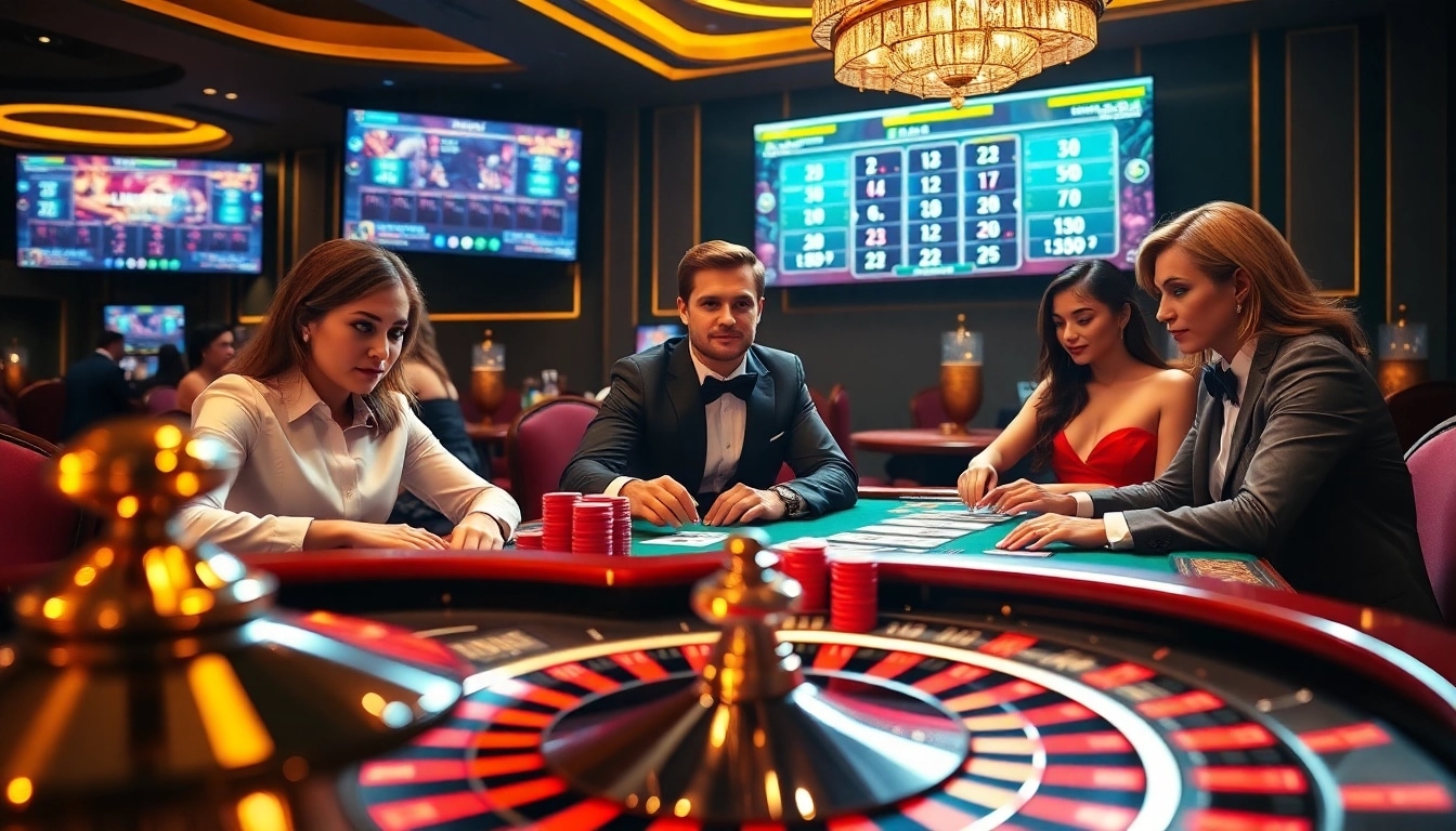 Experience thrilling gameplay at Luck8 casino with vibrant tables and engaged players.