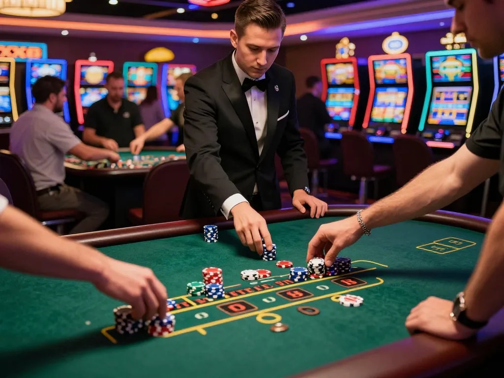 Players engaging in exciting blackjack gameplay at XX88 casino, showcasing strategic betting and vibrant atmosphere.