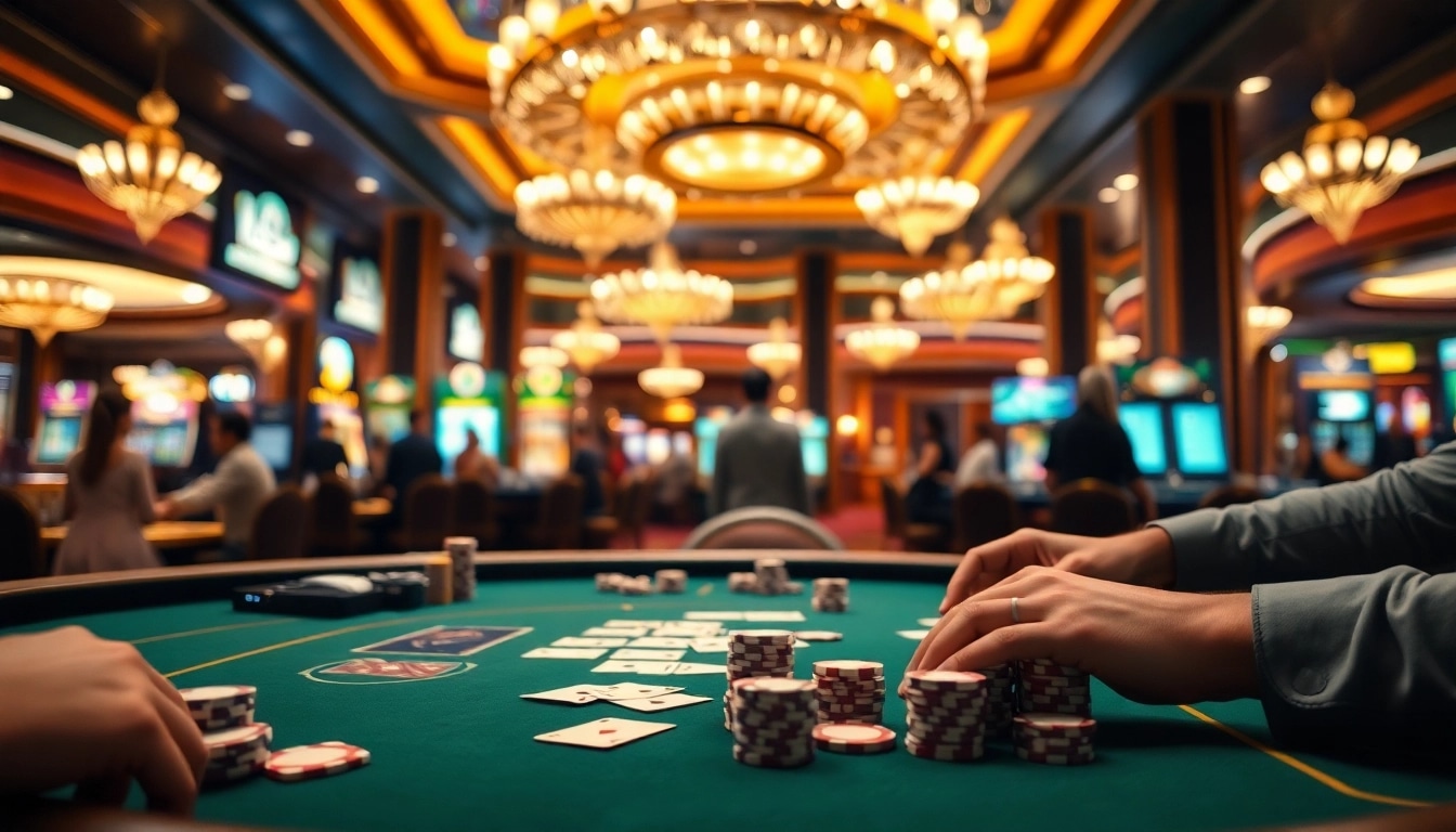 Engaging casino experience with vibrant atmosphere at AT99娛樂 gaming table.