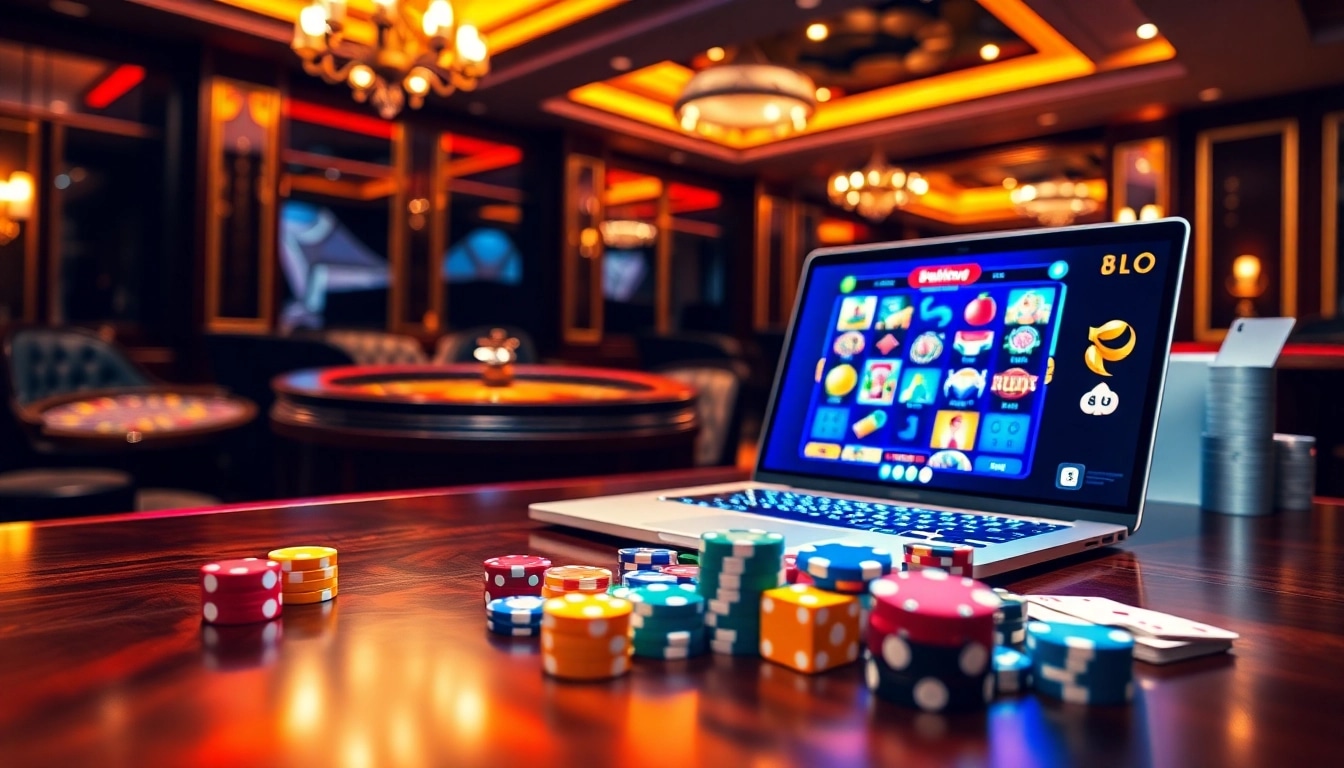 Spin to win on 918Kaya PNG in a vibrant casino setting with slot games and poker chips.