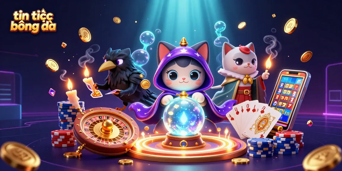 Experience the thrill of tin tức bóng đá through a mystical casino scene with dynamic elements.