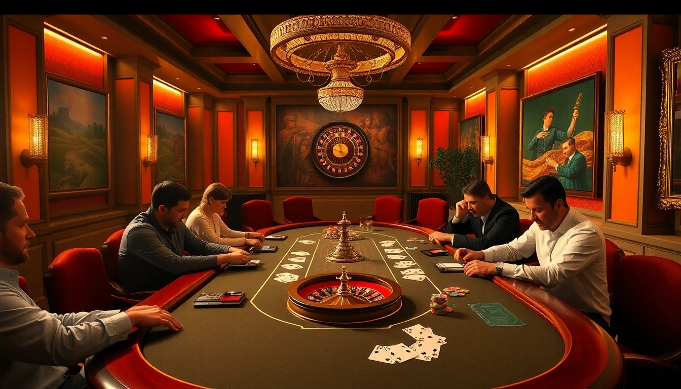 Experience the thrill of gambling at the Go8 poker table with exciting game elements.