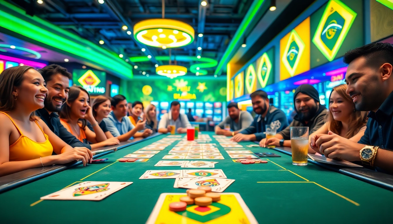 Get the latest insights into Brazil igaming news with an engaging depiction of a vibrant casino scene.