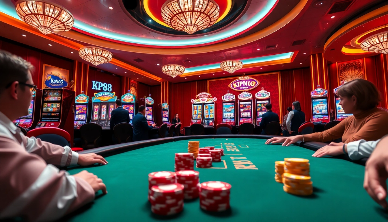 Engage in thrilling gambling action at KP88's vibrant online casino, featuring luxury slot machines and professional tables.