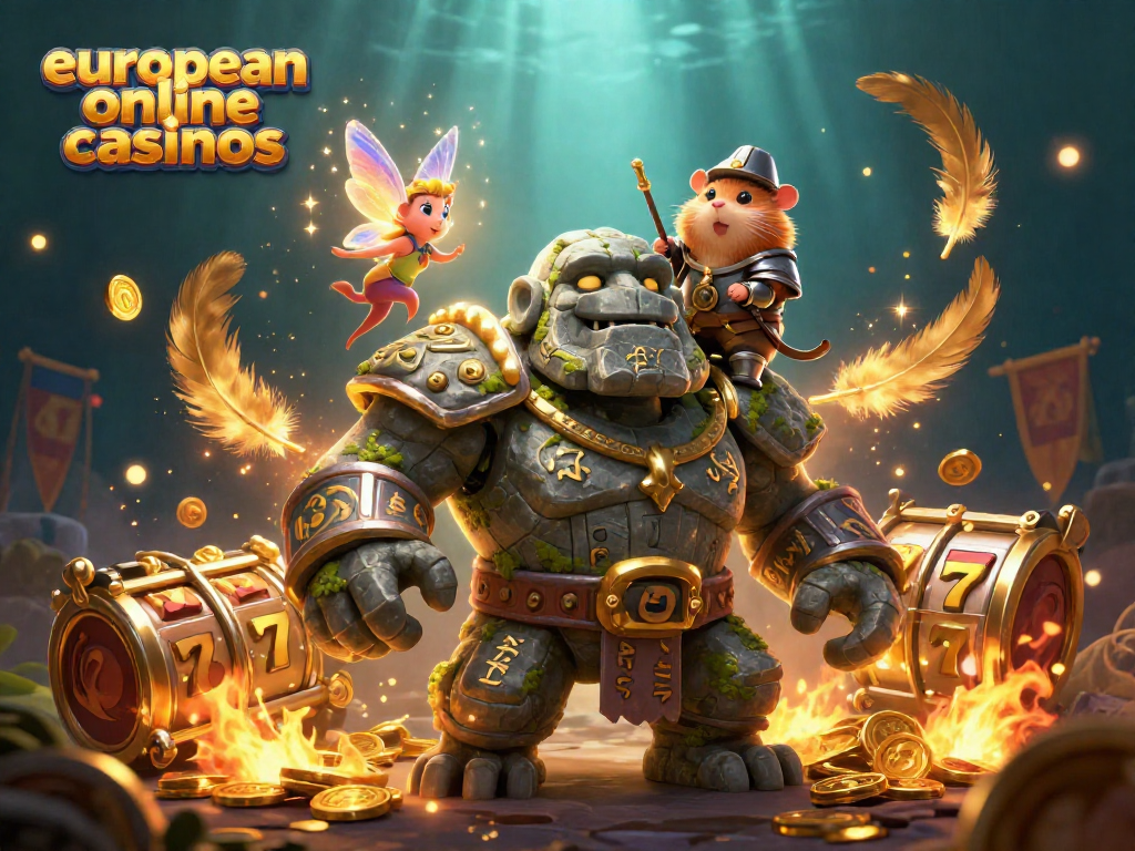 Experience the excitement of european online casinos with our vibrant 3D illustration showcasing thrilling gaming elements.