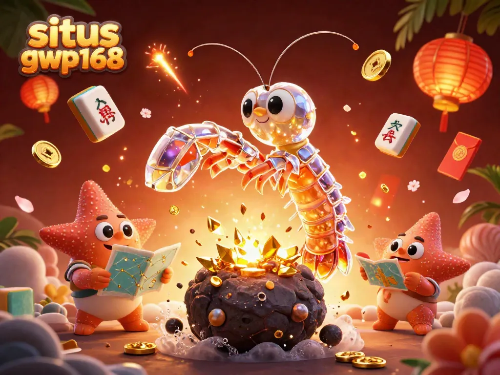 Visualisasi situs gwp168 menampilkan samurai udang mantis 3D dalam aksi penuh energi di dunia slot.
