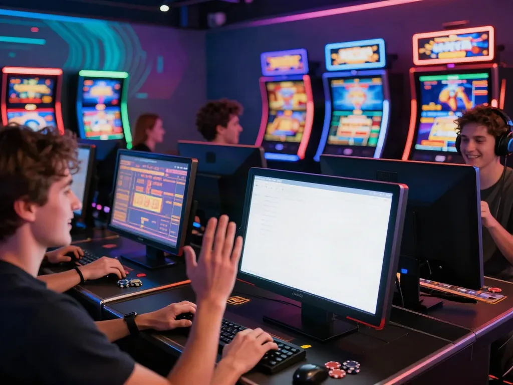 Gamer merayakan kemenangan dalam judi pragmatic online dengan smartphone di kasino digital.
