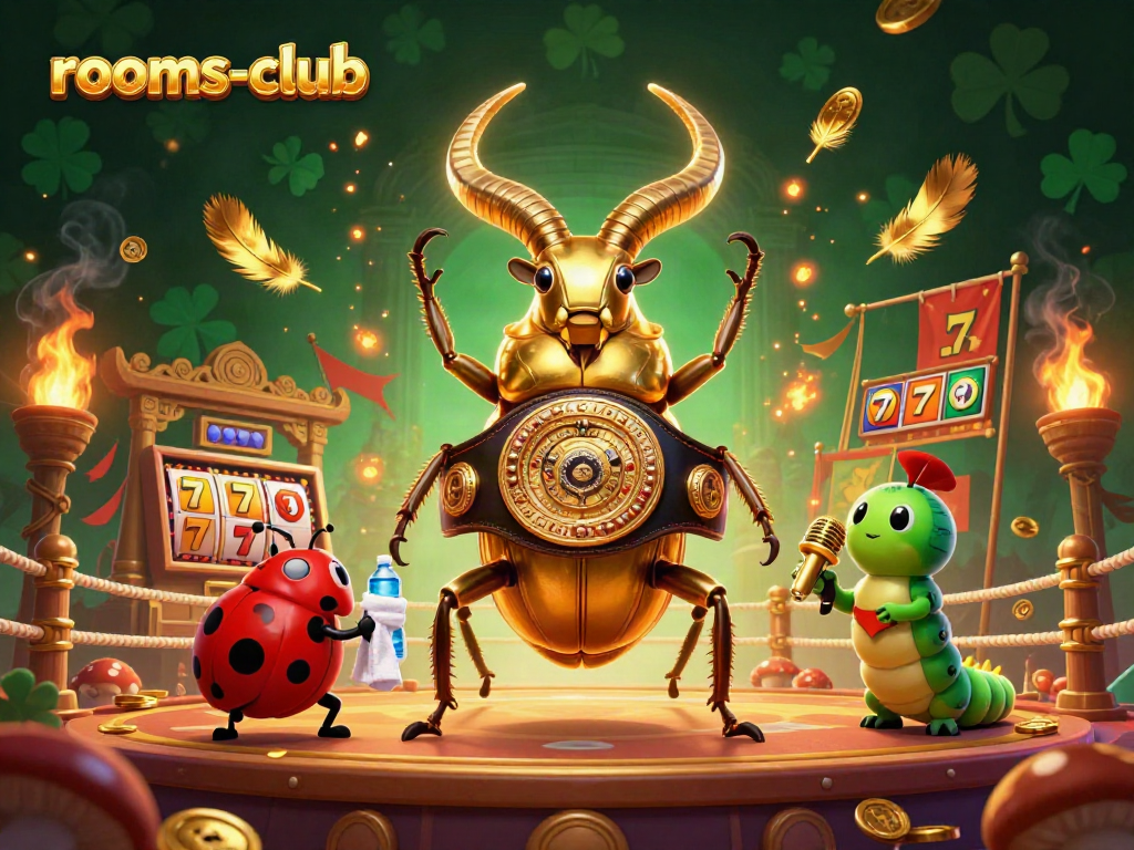 Permainan slot online di rooms-club dengan karakter menarik dan efek visual yang memukau.