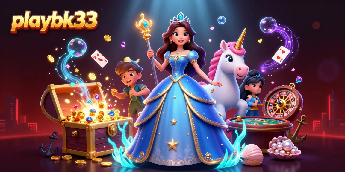 Experience the excitement of winning at playbk33 with live casino games and vibrant illustrations.