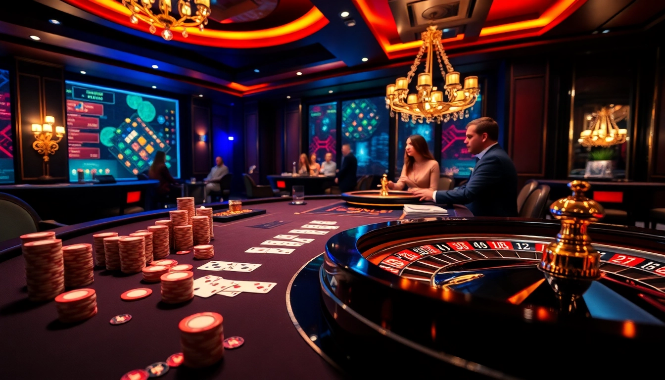 Experience high-stakes gambling at https://bslvb.sa.com/ with luxurious poker tables and vibrant casino visuals.