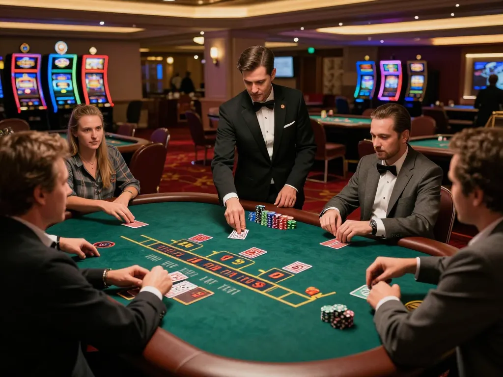 Engage in thrilling blackjack gameplay at MB66 with expert dealers in a luxurious casino setting